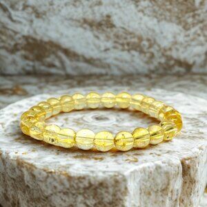 Natural Citrine Gemstone Bracelet 8MM | Handmade Crystal Healing Jewelry